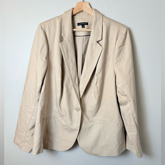 Lane Bryant Khaki Single Button Blazer Size 24 NWOT - Picture 1 of 5